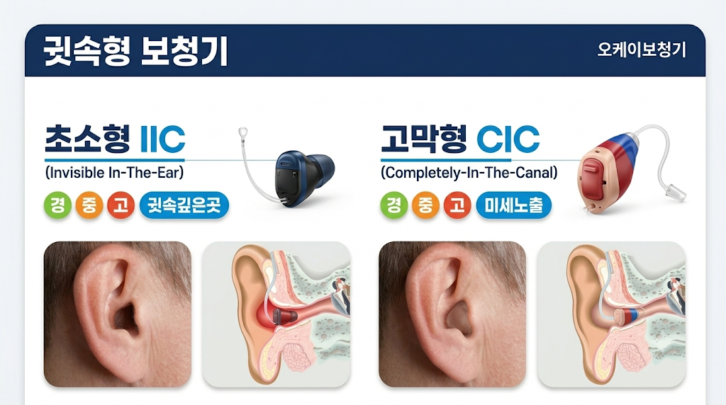 초소형(IIC) 고막형(CIC) 보청기 안내 - OK보청기